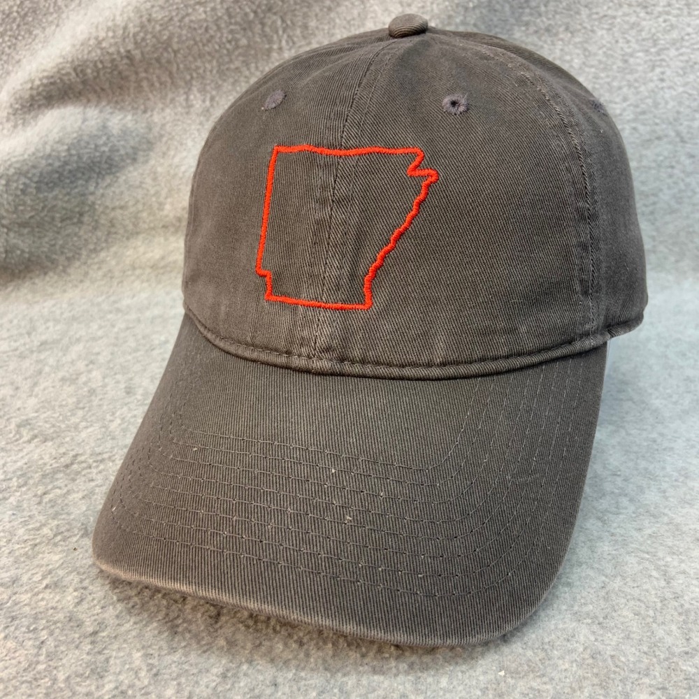 Arkansas State Outline Mens Gray Unbranded Hat Dickson Street Fayetteville OSFM